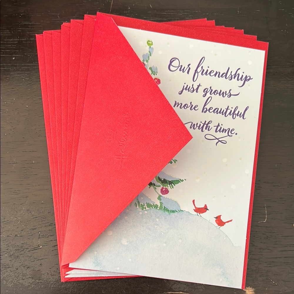 Red Hallmark Heartline Friendship Greeting Cards